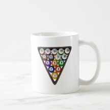 Racked Pool Balls Coffee Mugs