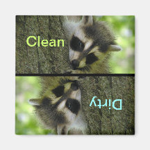 Racoon Baby Dishwasher Magnet
