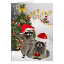 Racoon Christmas A Time For Fun Cards
