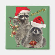Racoon Christmas gifts Magnet