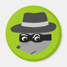 Racoon Mobster Refrigerator Magnet