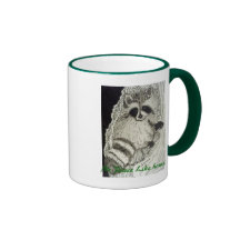 Racoon No Place Like Home 15oz Ringer Mug
