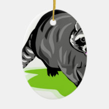 Racoon.png Christmas Tree Ornament