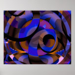 Radial Montage Abstract Poster
