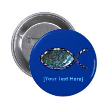 Radiant Christian Fish Symbol Button