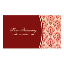 Radiant Glam Business Card, Crimson