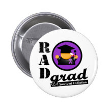 Radiation Grad PANCREATIC CANCER Pinback Buttons