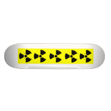 Radiation Warning Symbol Skate Deck