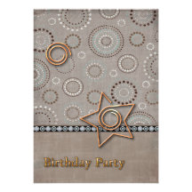 Radical Radial Birthday Party Personalized Invitation