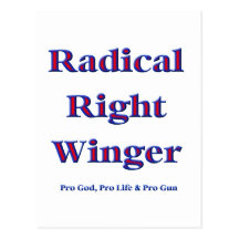 Radical Right Winger Post Cards