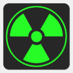 Radioactive Radiation Symbol green and black Sticker