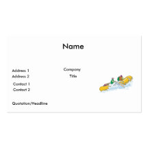 rafting in the rapids whitewater graphic business card template