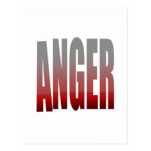 rage - anger post card