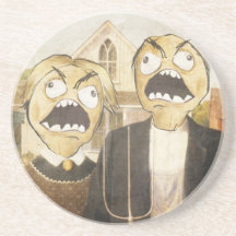 Rage Face Meme Face Comic Classy Painting Coasters