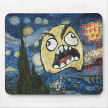 Rage Face Meme Face Comic Classy Painting Mousepad