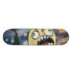 Rage Face Meme Face Comic Classy Painting Skateboard Deck
