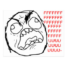 Rage Face Original Postcard