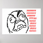 rage face rage comic meme lol rofl print