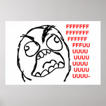rage face rage comic meme lol rofl print