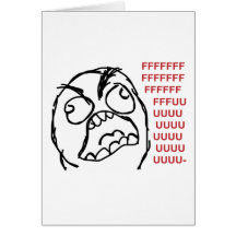 Rage guy fuuu fuuuu greeting card