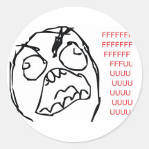 Rage Troll Round Stickers