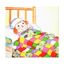 Raggedy Andy at Bedtime Illustration 1918 Gallery Wrap Canvas