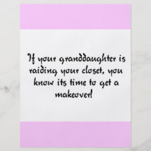 Raiding G.Closet Personalised Flyer