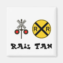 Rail Fan with Crossing Signs Magnet