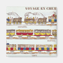 Rail Travel in 1845 Refrigerator Magnet