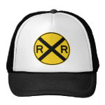 Railroad Crossing Highway Sign Hat