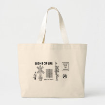 Railroad Crossing Lifesaving Signs Canvas Bag