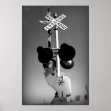 Railroad Crossing. Photo by Derrick W. Black Posters