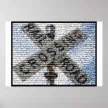 Railroad Crossing Train montage Posters