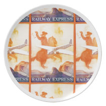 Railway Express Agency 1935 Melamine Plate plates