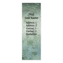 Rain Drops profile card Business Cards