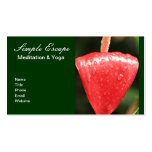 Rain Flower- Drk Green Business Cards