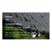 Rain Or Dew Drops Business Card Templates
