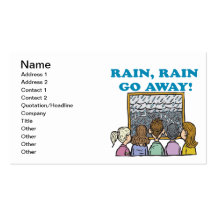 Rain Rain Go Away Business Card Template