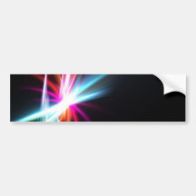 Rainbow Abstract Fractal Bumper Sticker