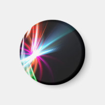 Rainbow Abstract Fractal Fridge Magnets