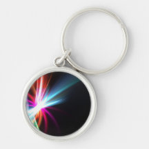 Rainbow Abstract Fractal Key Chain