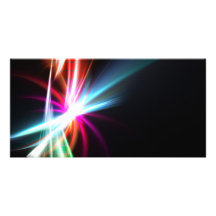 Rainbow Abstract Fractal Photo Card