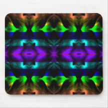 Rainbow and Black Abstract  Mousepad