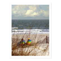 Rainbow Beach Chairs Post Cards