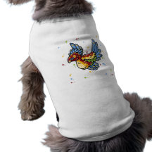 rainbow bird pet tshirt