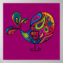 Rainbow Bird Poster
