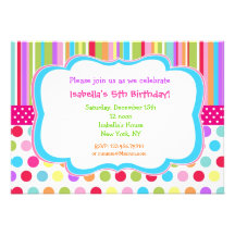 Rainbow Birthday Party Invitations
