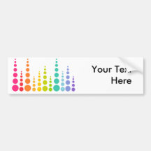 Rainbow Bubble Dots Bumper Sticker