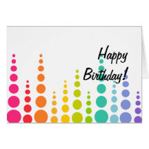 Rainbow Bubble Dots Greeting Card