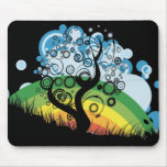 rainbow bubble sky mouse pads